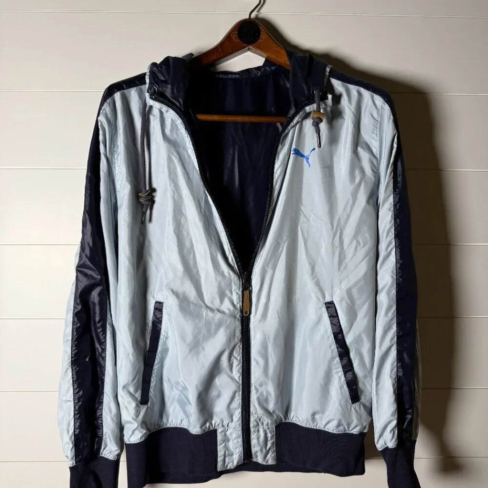 Puma Reversible Light Jacket Navy & Light Gray Size Large